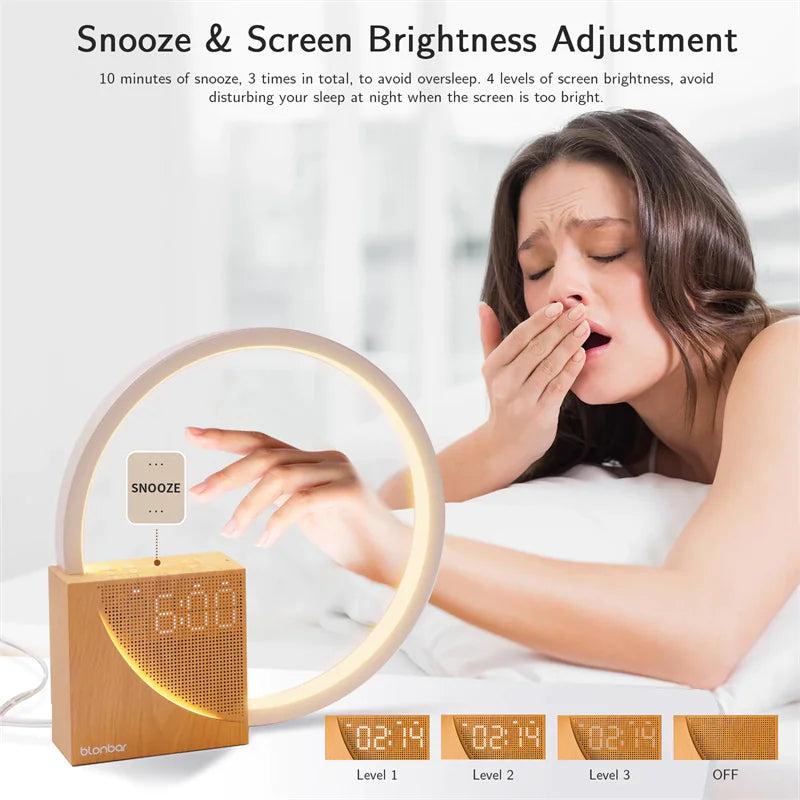 Touch Bedside Lamp with Alarm & Sound